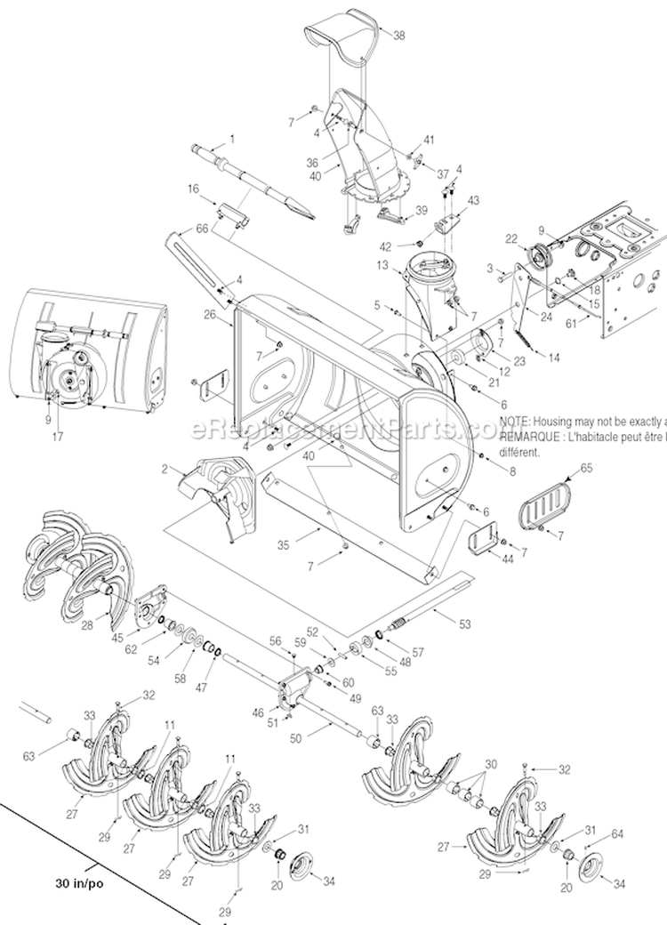 Page C Diagram and Parts List for 31AH6LLH801 2005-2 Yard Man Snow Blower